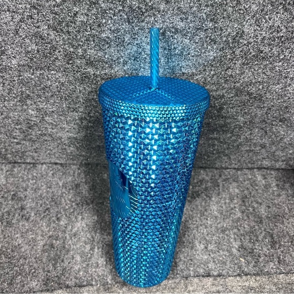 Starbucks Summer 2023 Blue Chrome Studded 24oz Venti Cold Cup Tumbler - NWOT - Picture 10 of 14